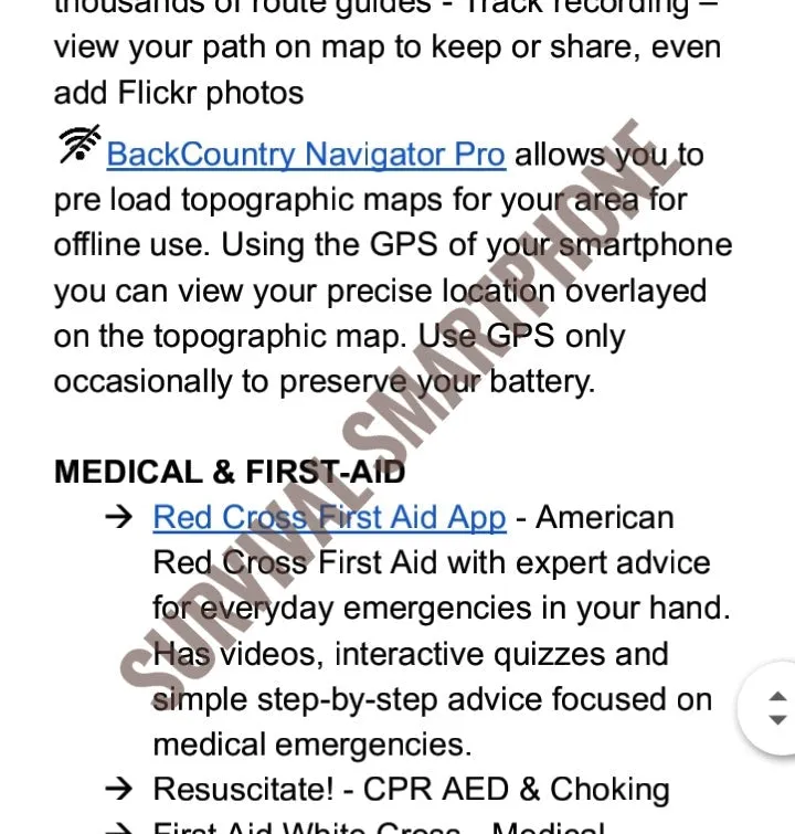 Survival Smartphone - Viable Operations of a Mobile Phone