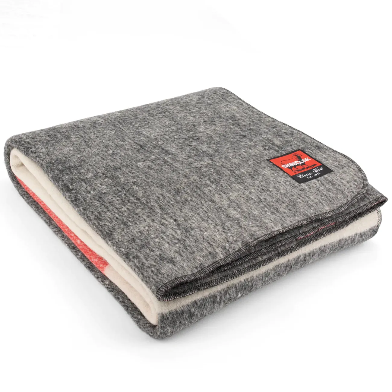 Swiss Link Crimson Point Classic Wool Blanket