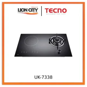 Tecno Uno UK 7338 Hybrid Hob Black Tempered  Glass 73cm 1x Induction Hob