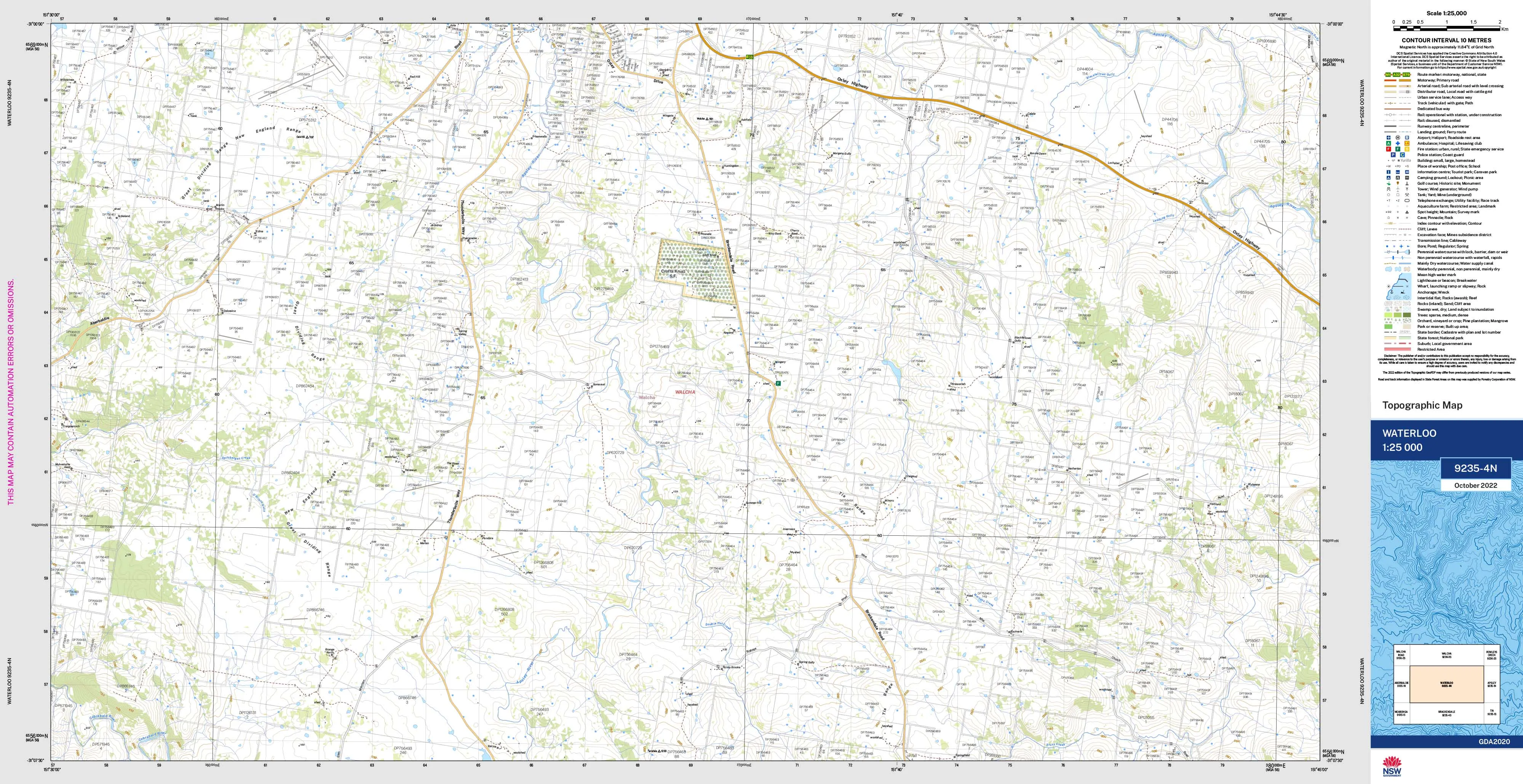 Waterloo 9235-4N Topographic Map 1:25k